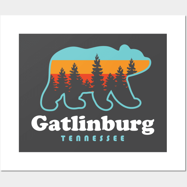 Gatlinburg Tennessee Smoky Mountains Bear Wall Art by PodDesignShop